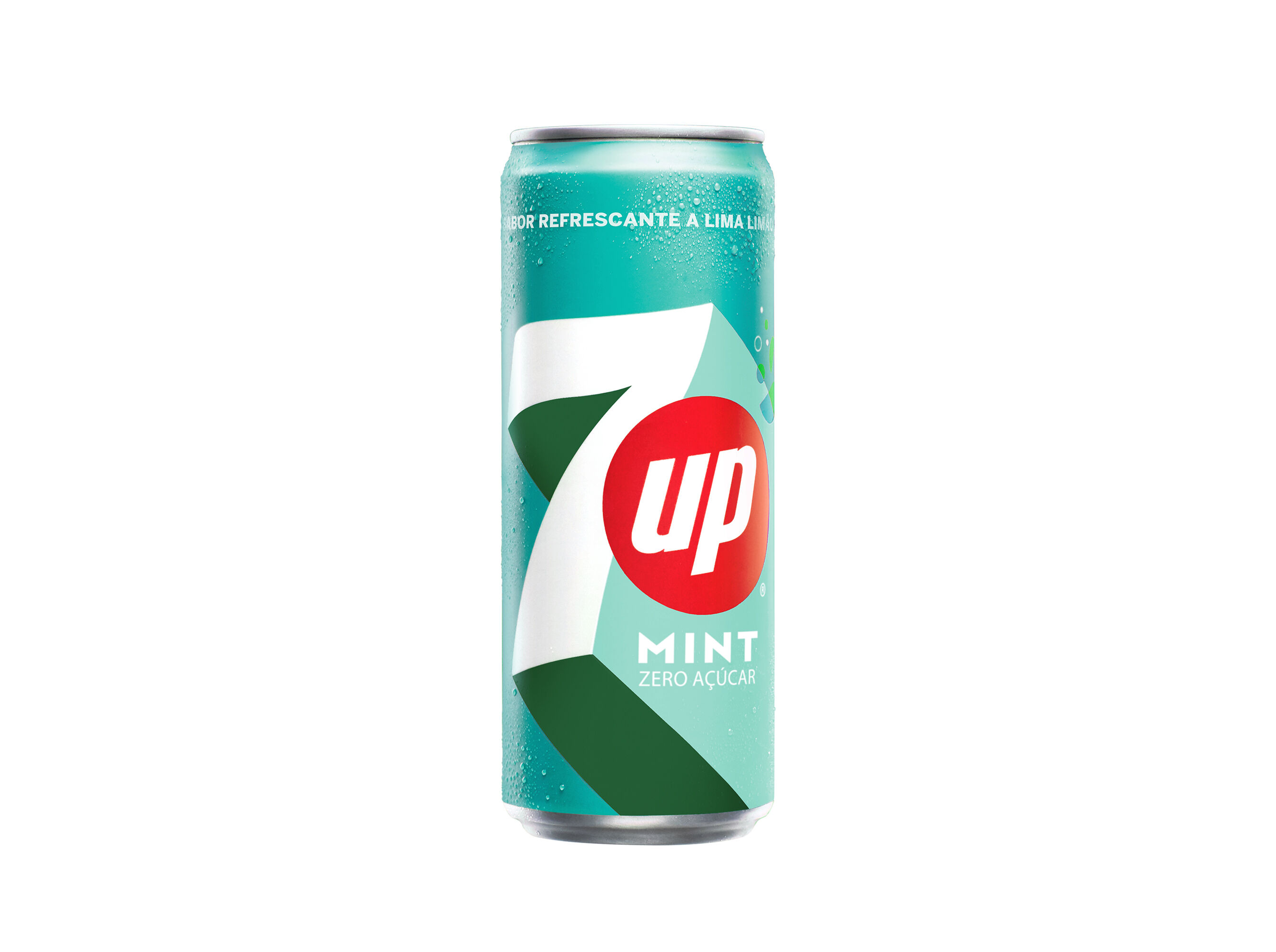 REFRIGERANTES COM G&Aacute;S 7UP ZERO MINT LATA 0.33L (SDR) image number 0