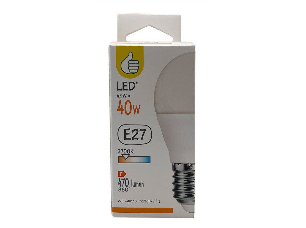 L&Acirc;MPADA LED POLEGAR E27 40W LUZ AMARELA