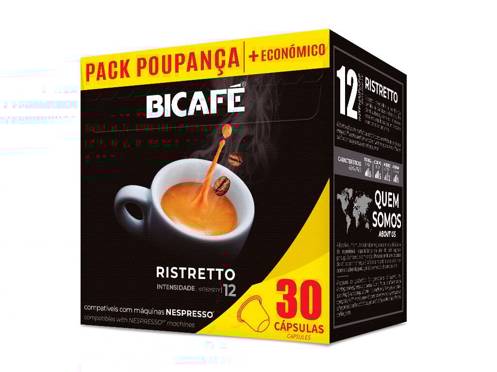C&Aacute;PSULAS BICAF&Eacute; CAF&Eacute; COMPAT&Iacute;VEL NESPRESSO PACK RISTRETTO 30UN image number 4