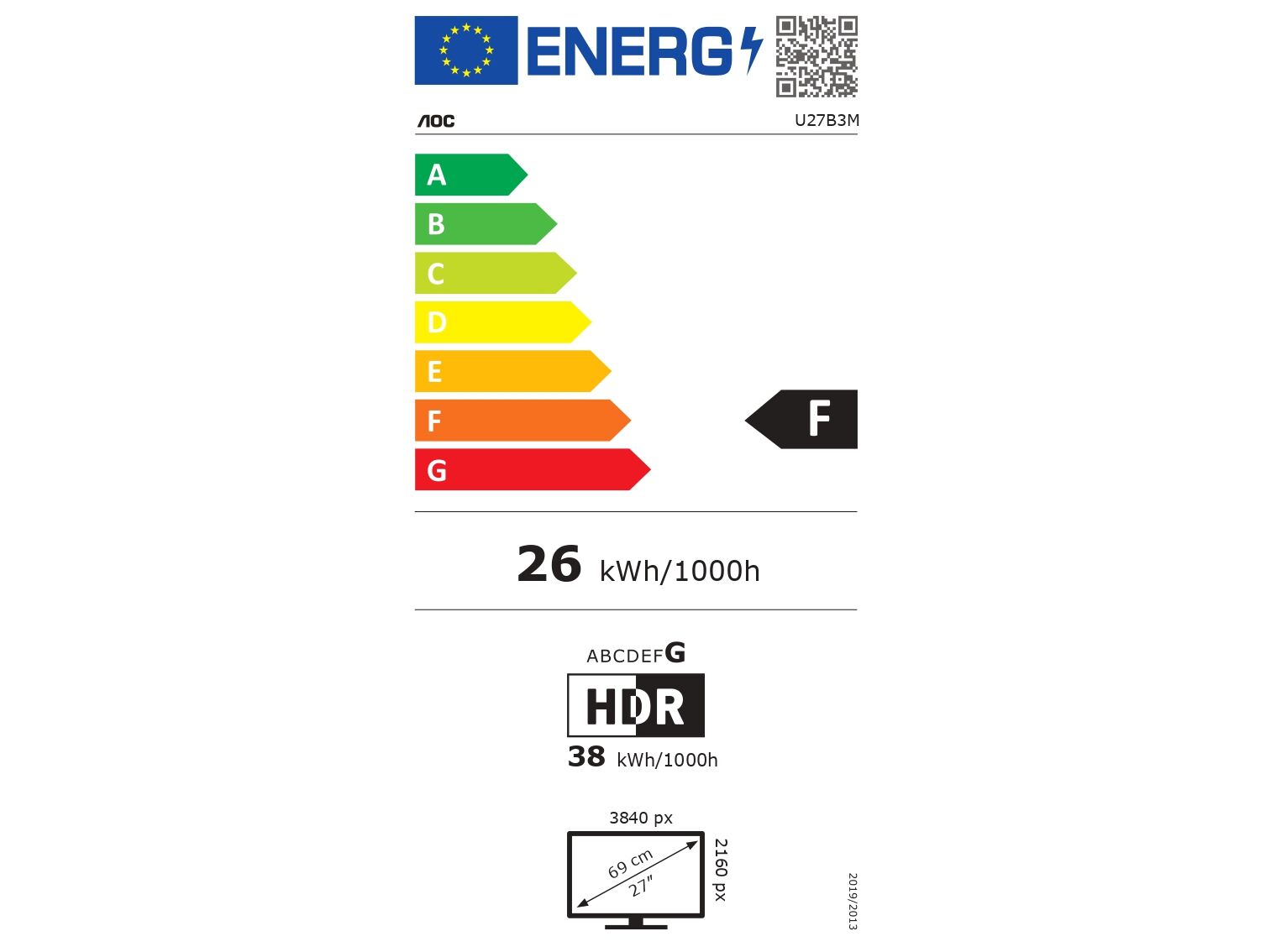 MONITOR AOC U27B3M (27" 4K UHD 16:9 60HZ FREESYNC) image number 9