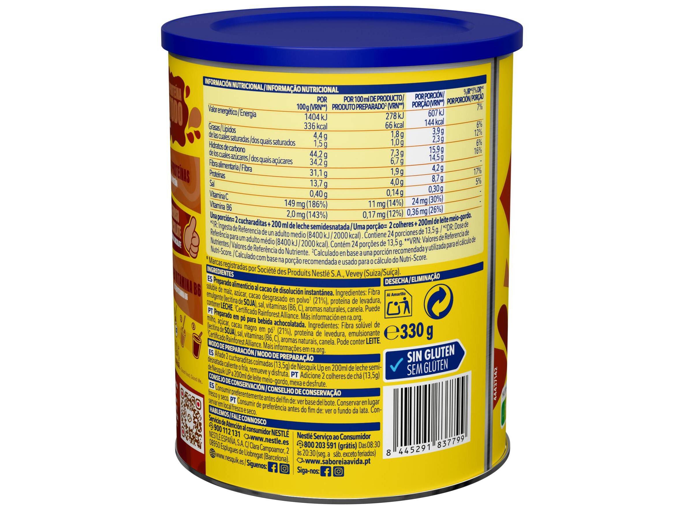 ACHOCOLATADO NESQUIK UP 330G image number 1