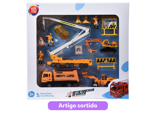 PLAYSET VEICULOS ONE TWO FUN METAL MODELOS SORTIDOS image number 1
