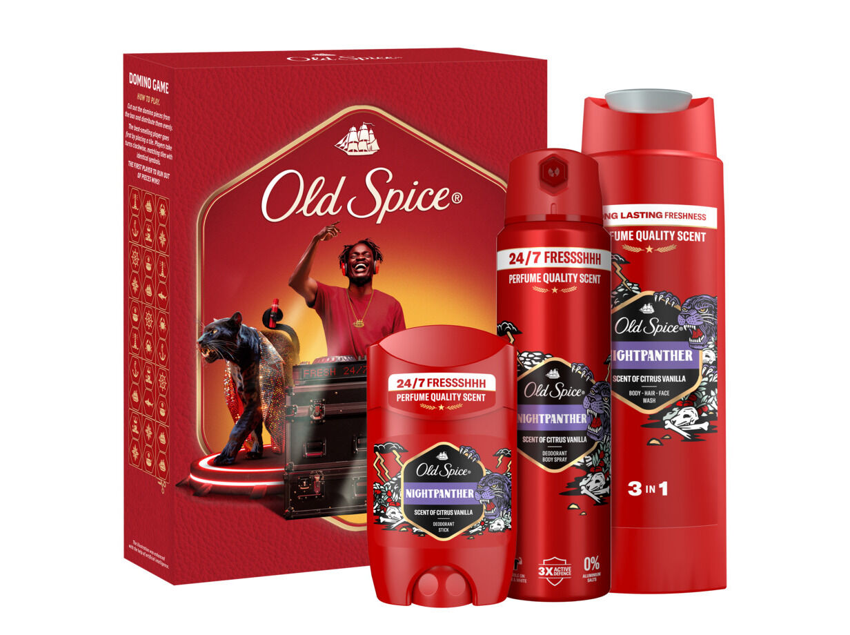 CONJUNTO OLD SPICE NIGHTPANTH STICK+SPRAY+FACE/BD/HAIR WASH image number 0