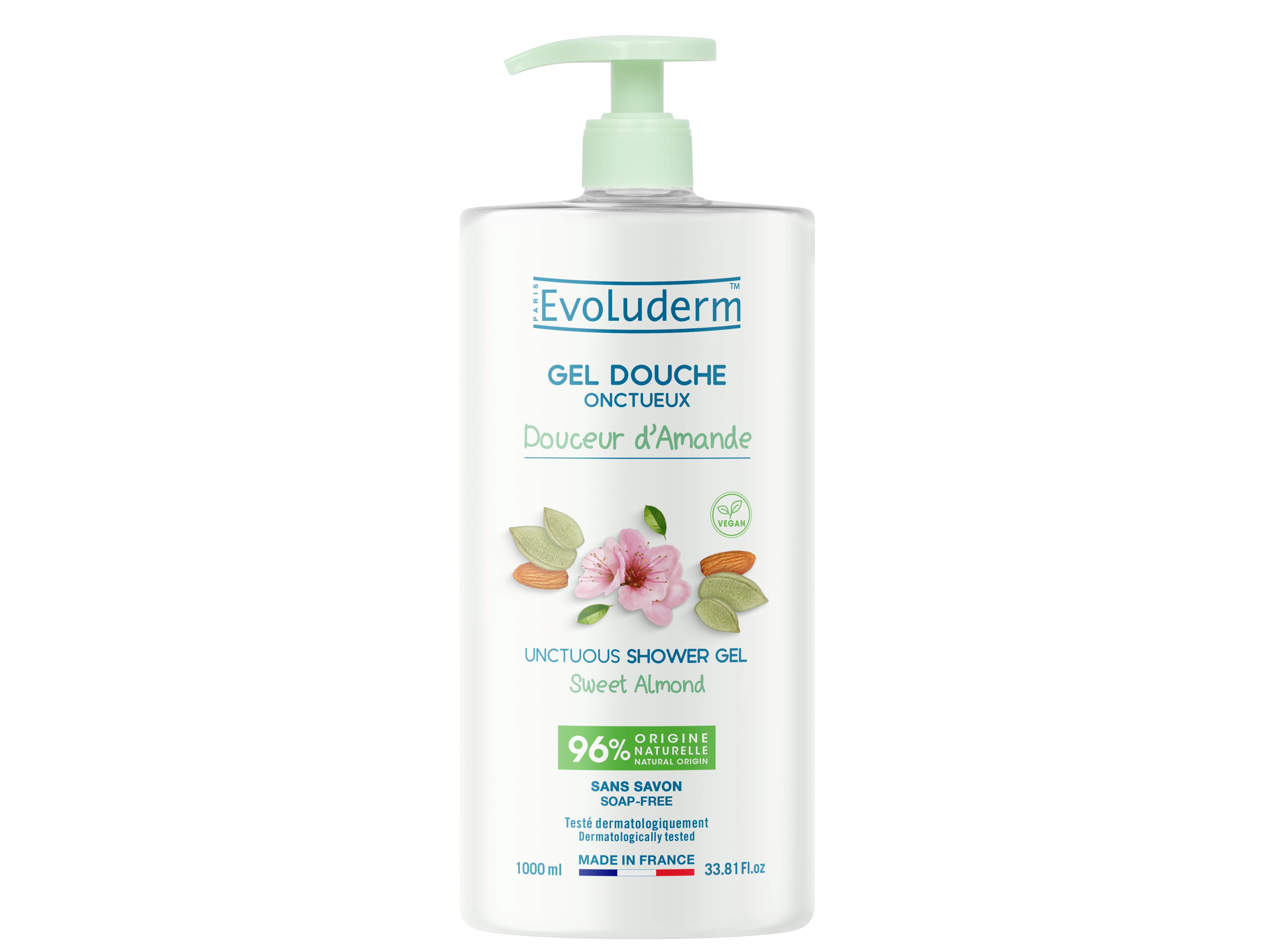 GEL DE BANHO EVOLUDERM AM&Ecirc;NDOAS DOCES 1 LT image number 0