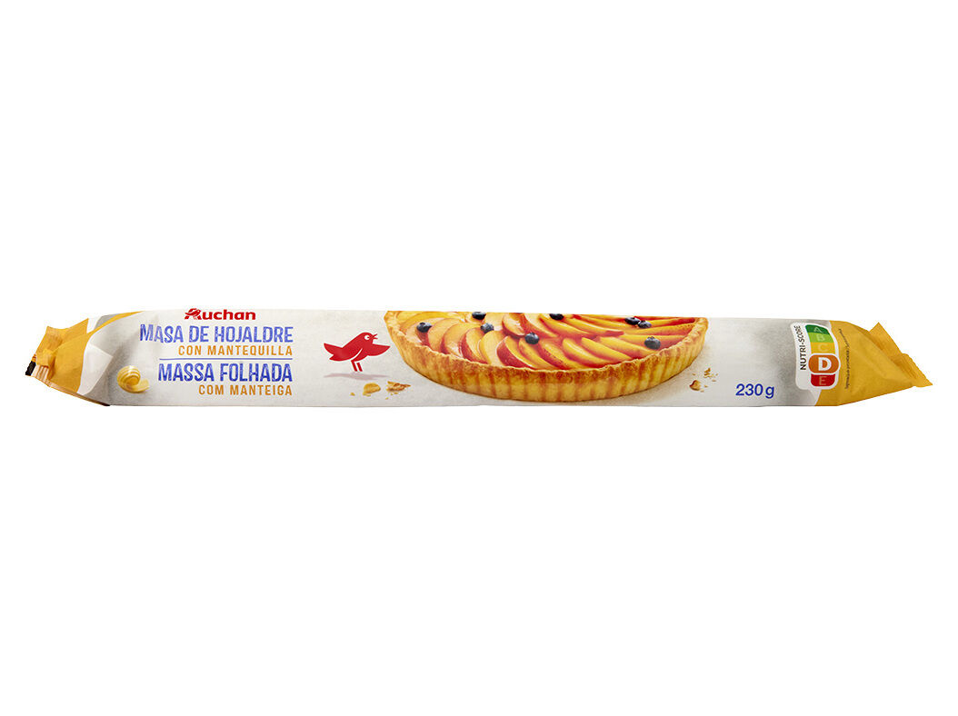 MASSA FOLHADA COM MANTEIGA AUCHAN 230 G