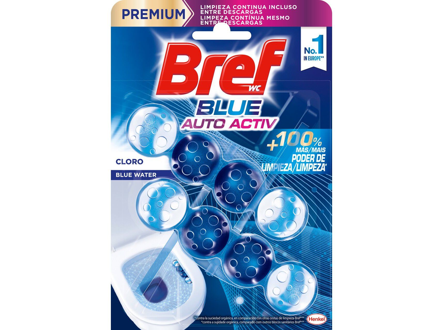 BLOCO SANIT&Aacute;RIO BREF SONASOL BLUE ACTIVE HIGIENE 2X50G