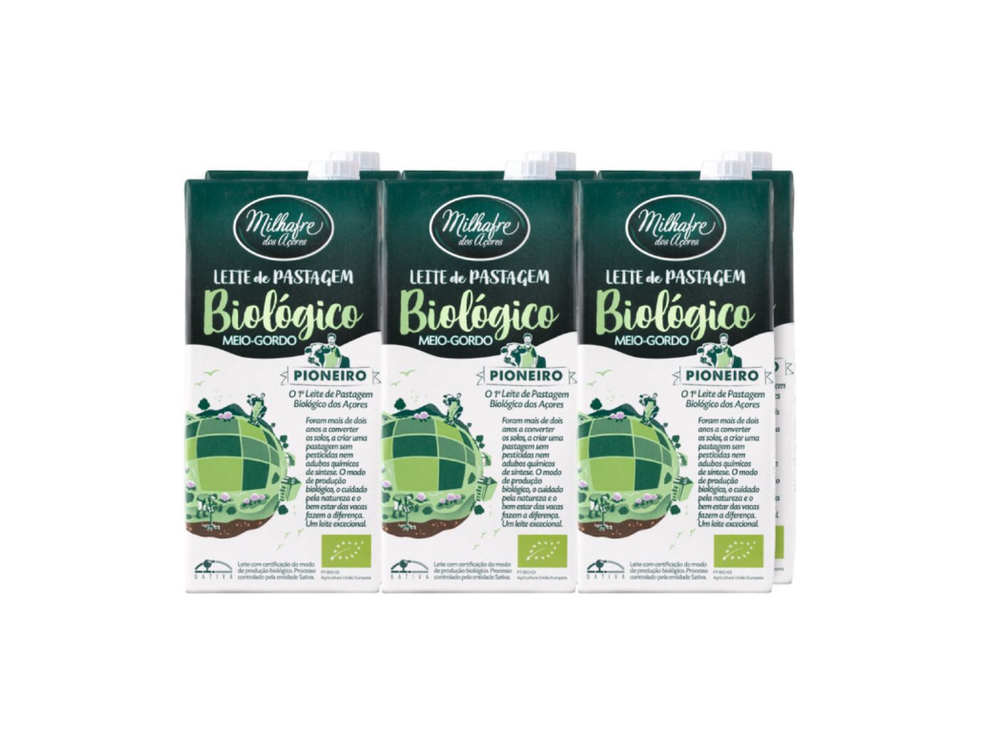 LEITE PASTAGEM MILHAFRE UHT BIOL&Oacute;GICO 6X1L
