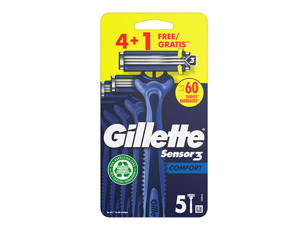 M&Aacute;QUINA DE BARBEAR DESCART&Aacute;VEL SENSOR3 GILLETTE 5 UN