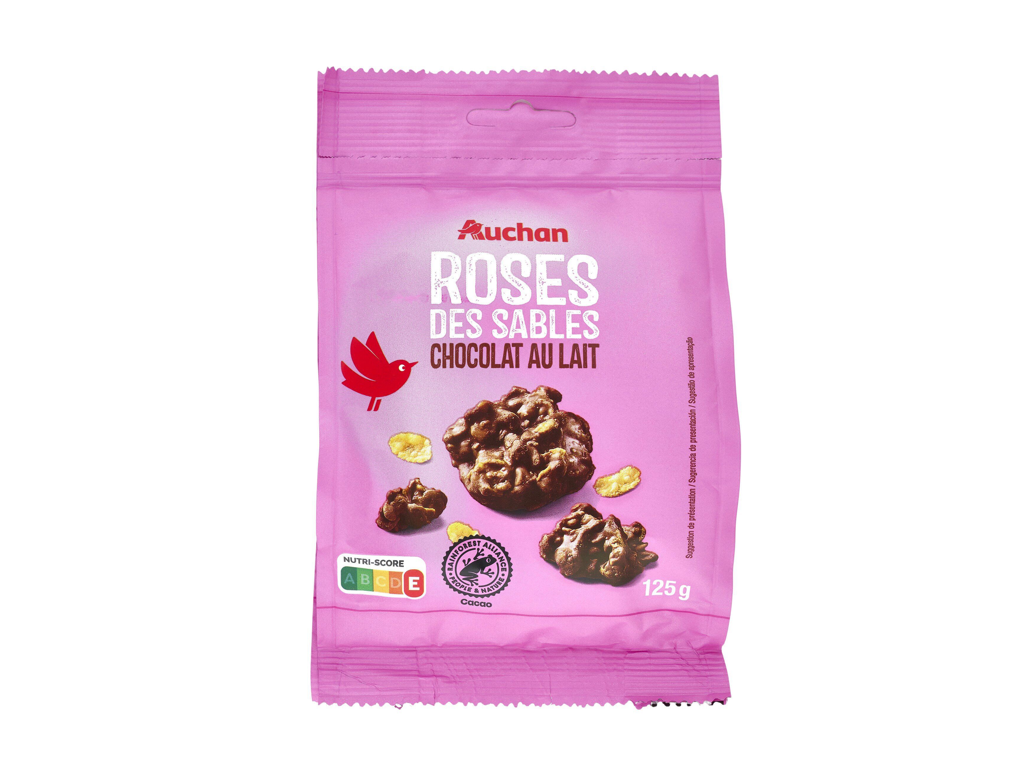 SNACK FLOCOS DE MILHO AUCHAN CHOCOLATE DE LEITE 125G image number 0