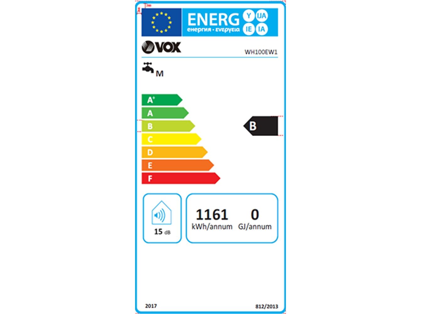 TERMOACUMULADOR VOX WH100EW1 DIGITAL 100L image number 1