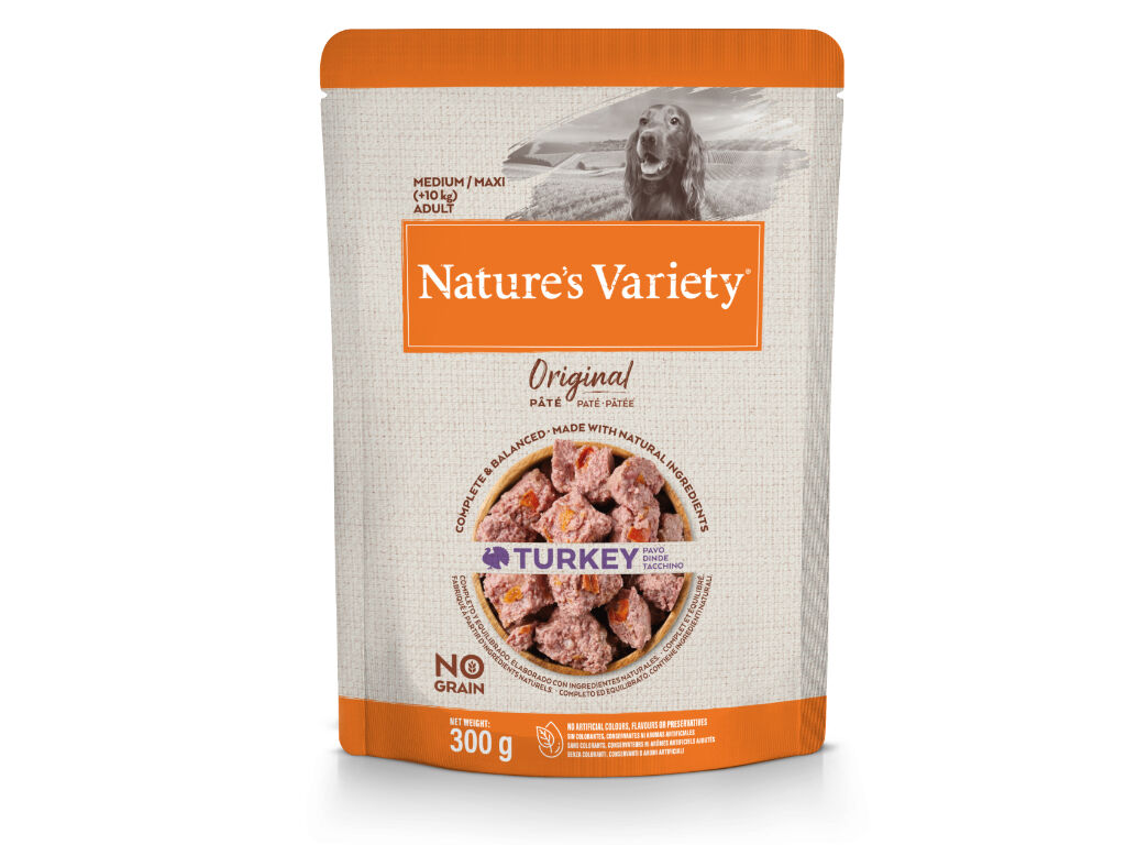 COMIDA H&Uacute;MIDA PARA C&Atilde;O NATURE'S VARIETY M&Eacute;DIO/MAXI PERU 300G image number 0