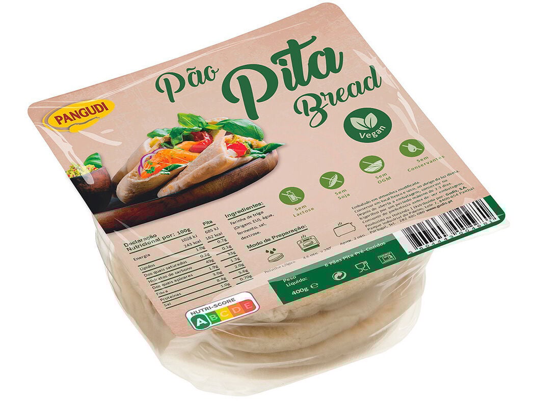 P&Atilde;O PANGUDI PITA VEGAN SEM LACTOSE 400G image number 0