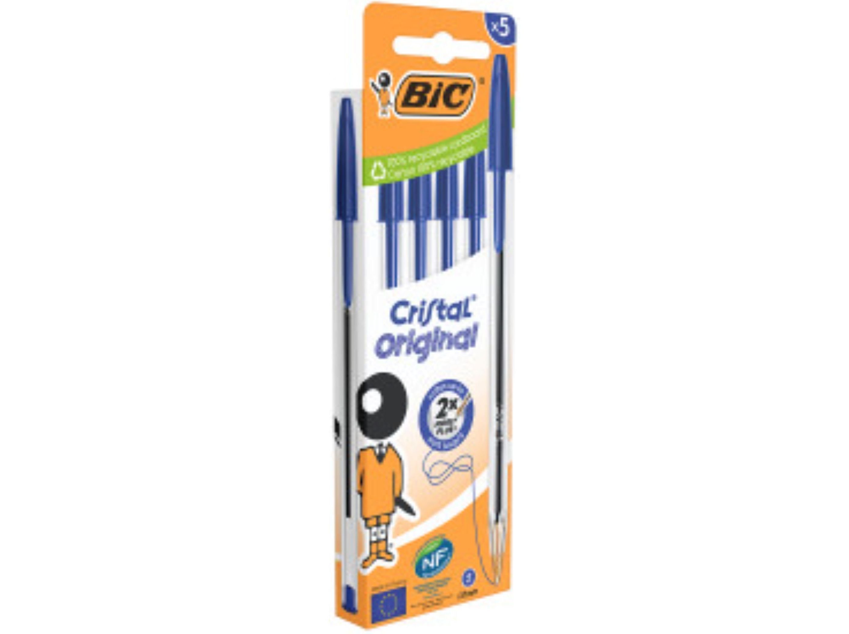ESFEROGR&Aacute;FICA CRISTAL BIC AZUL 5 UNIDADES image number 1