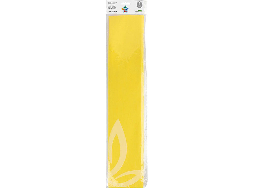 PAPEL CREPE LIDERPAPEL AMARELO 50X250CM image number 0