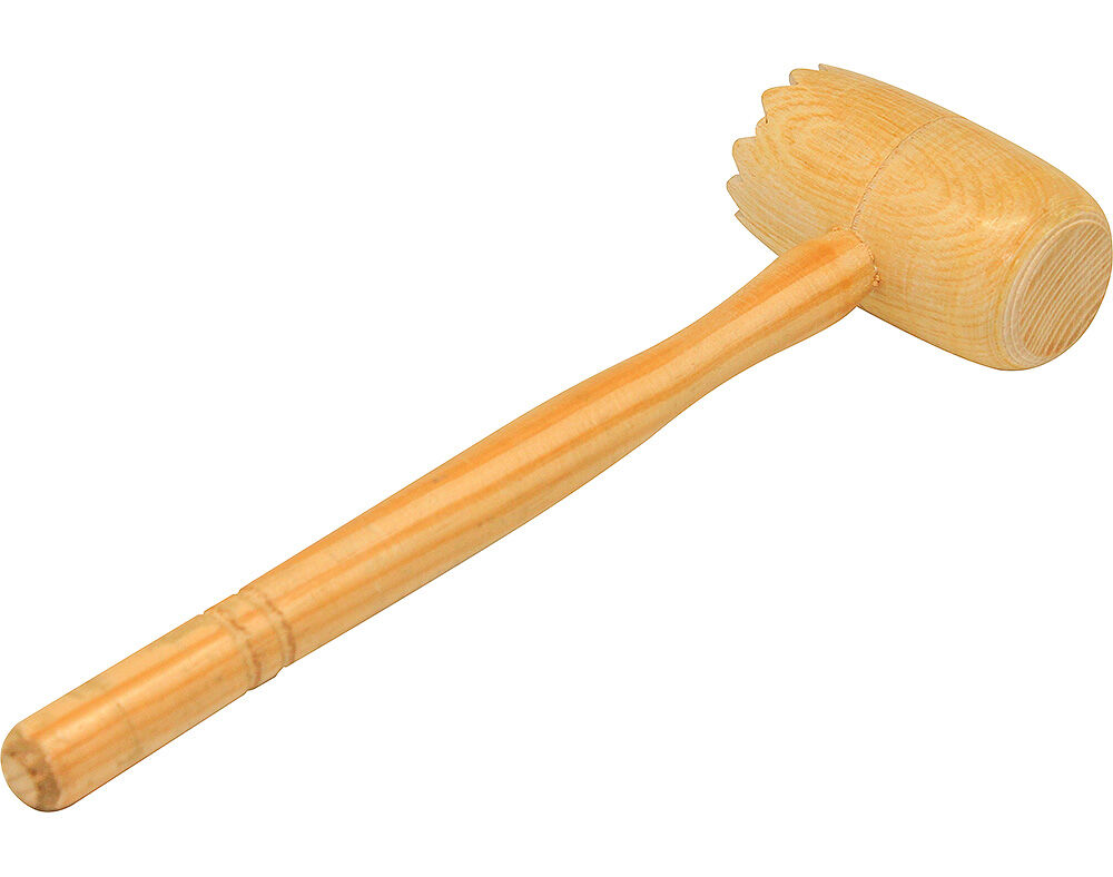 MARTELO PARA BIFES EM MADEIRA 28X28CM