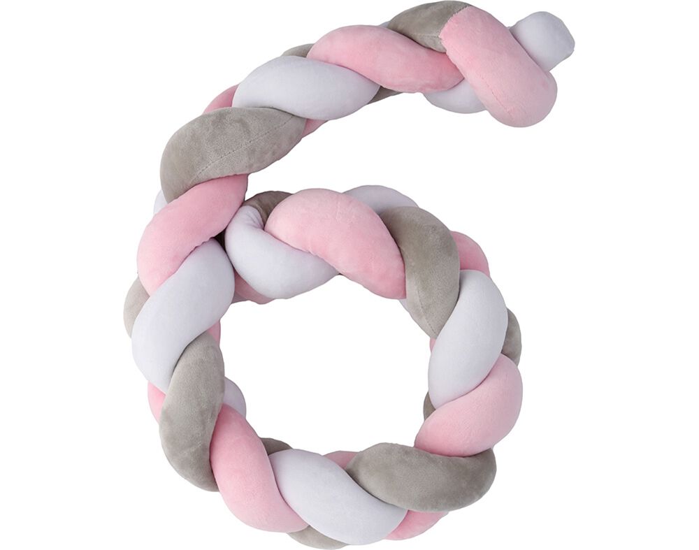 TRAN&Ccedil;A DECORATIVA PLASTIMYR ROSA CINZENTO E BRANCO 120CM