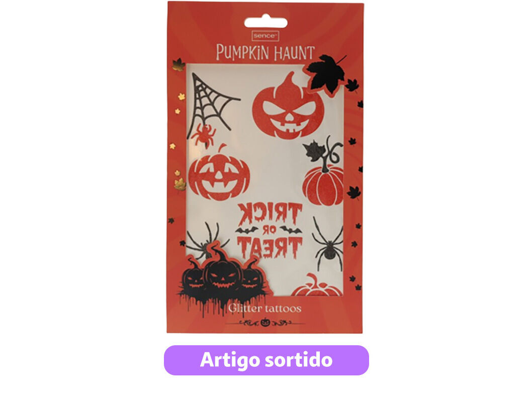 TATUAGENS CORPORAIS SENCE GLITTER HALLOWEEN 1 UN