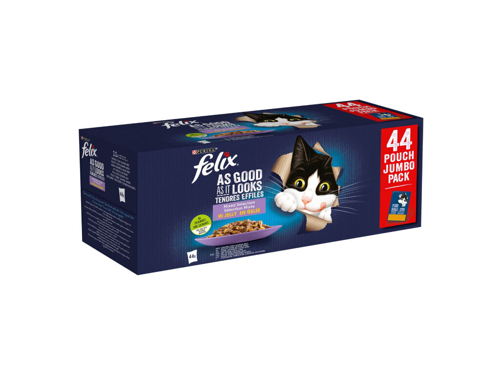 COMIDA H&Uacute;MIDA PARA GATO FELIX FANTASTIC 44X85G