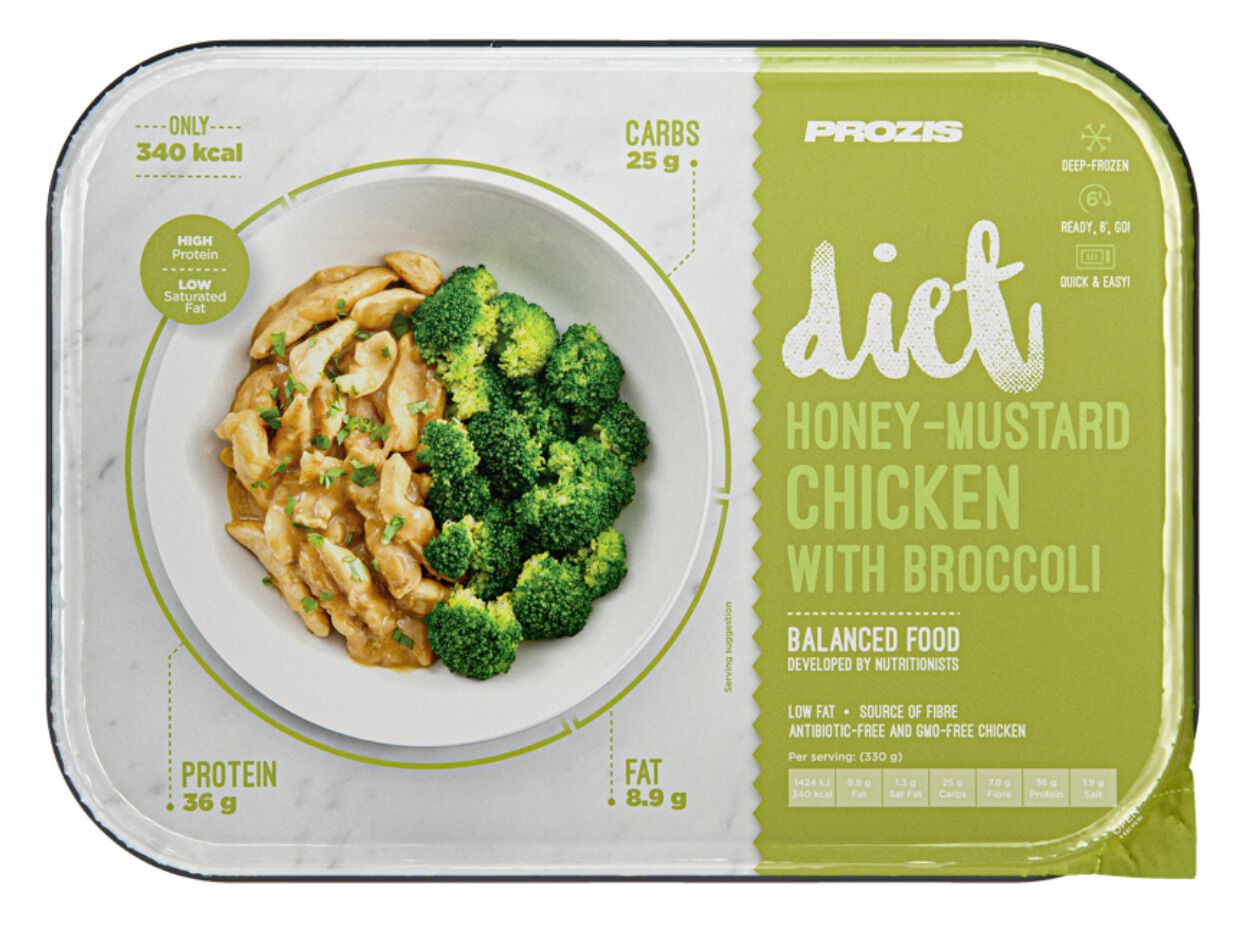 REFEI&Ccedil;&Atilde;O PROZIS DIET FRANGO MEL MOSTARDA COM BR&Oacute;COLOS 330G