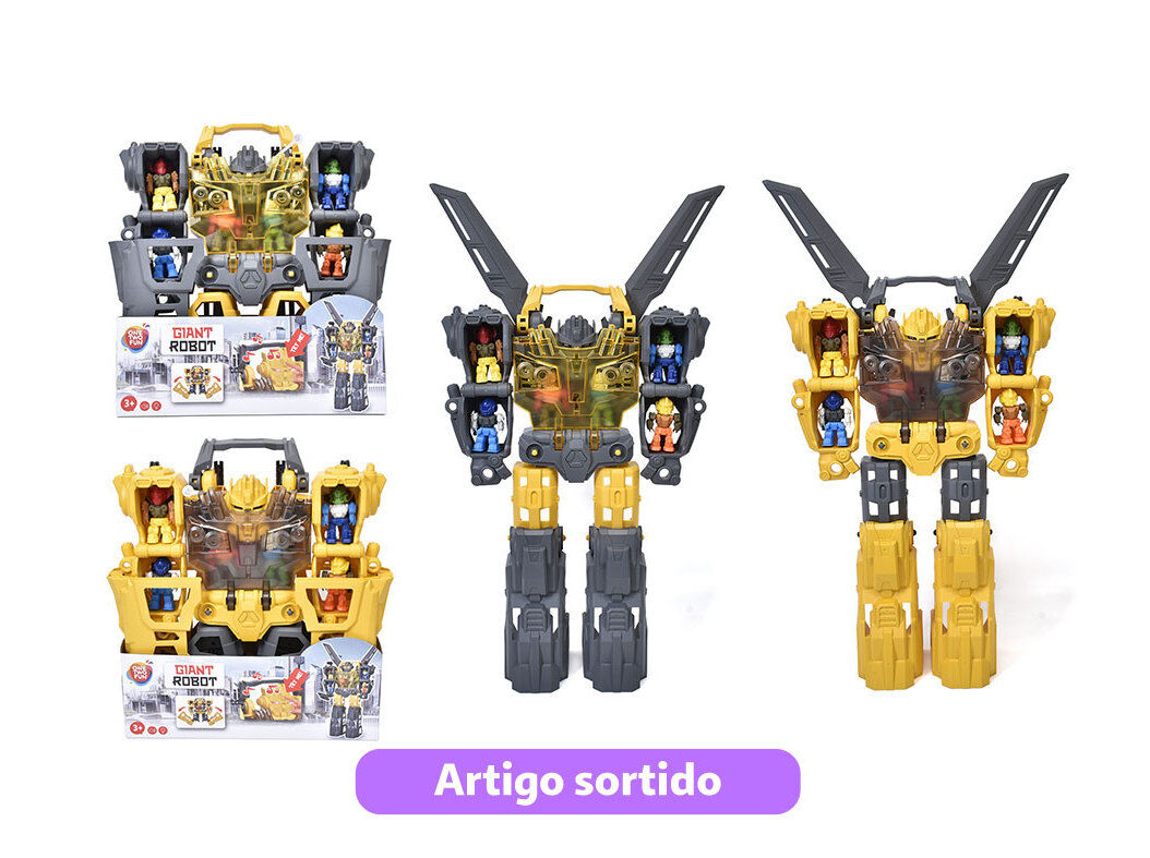 GIGANTE ROBOT ONE TWO FUN 55CM CORES SORTIDAS image number 0