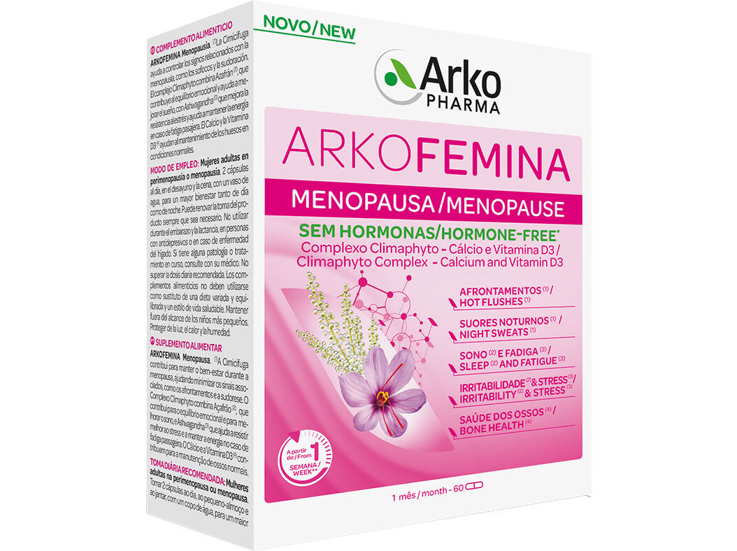 SUPLEMENTO ARKOPHARMA ARKOFEMINA MENOPAUSA 60CAP image number 0