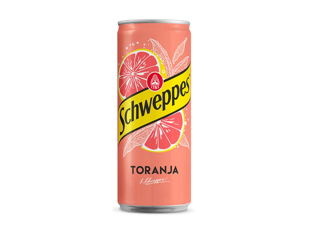 Schweppes Refrigerante com Gás Toranja, 0.33L