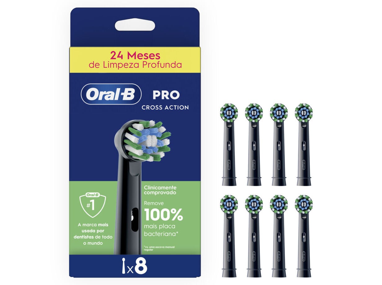 RECARGA PRO ORAL-B CROSS ACTION BLACK 8UN image number 0