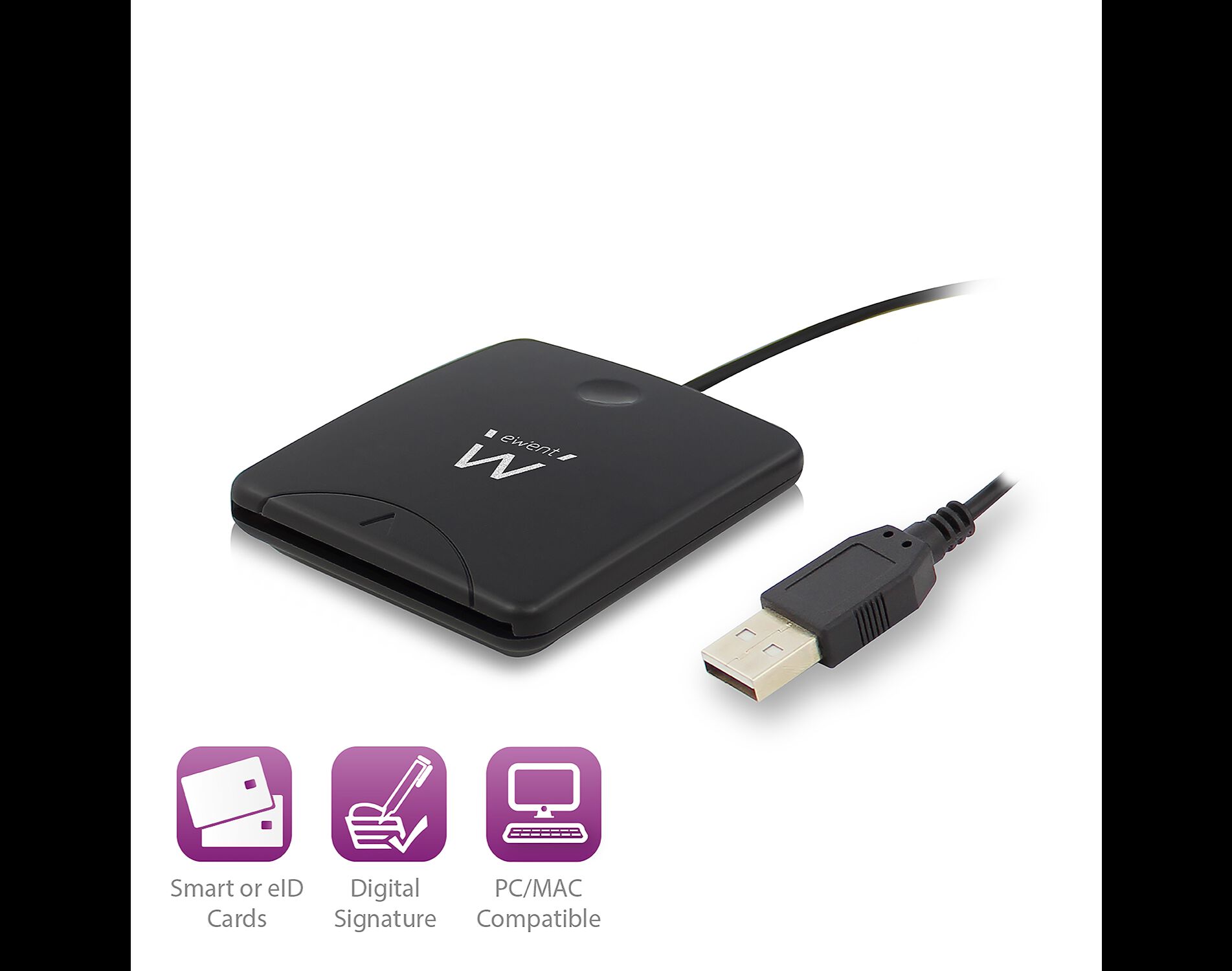 LEITOR CART&Atilde;O CIDAD&Atilde;O EWENT SMART CARD ID READER EW1052 image number 1