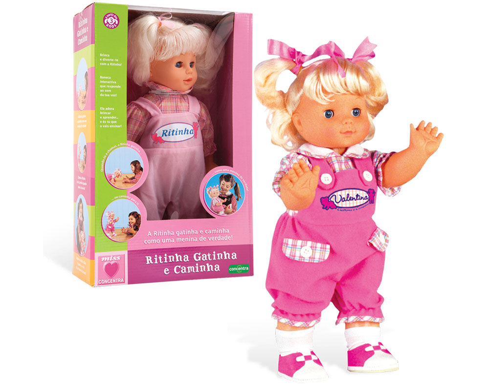BONECA RITINHA CONCENTRA GATINHA E CAMINHA