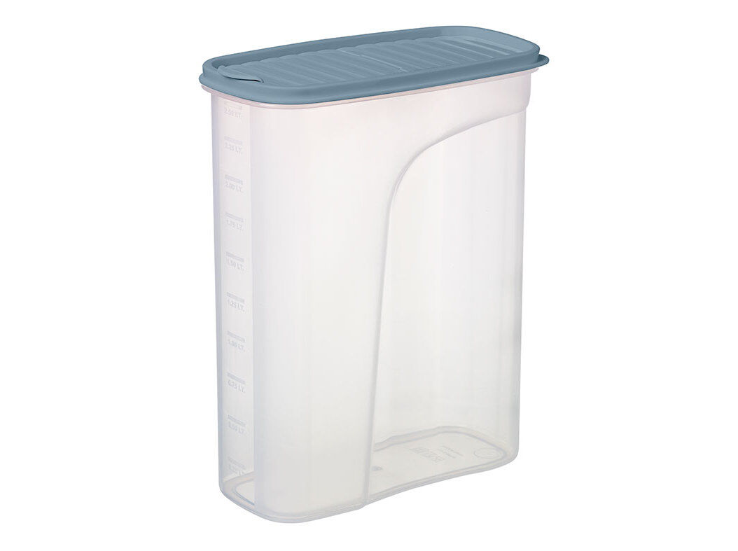 CAIXA EM PL&Aacute;STICO OVAL ACTUEL TRANSPARENTE / AZUL 2.5L image number 0