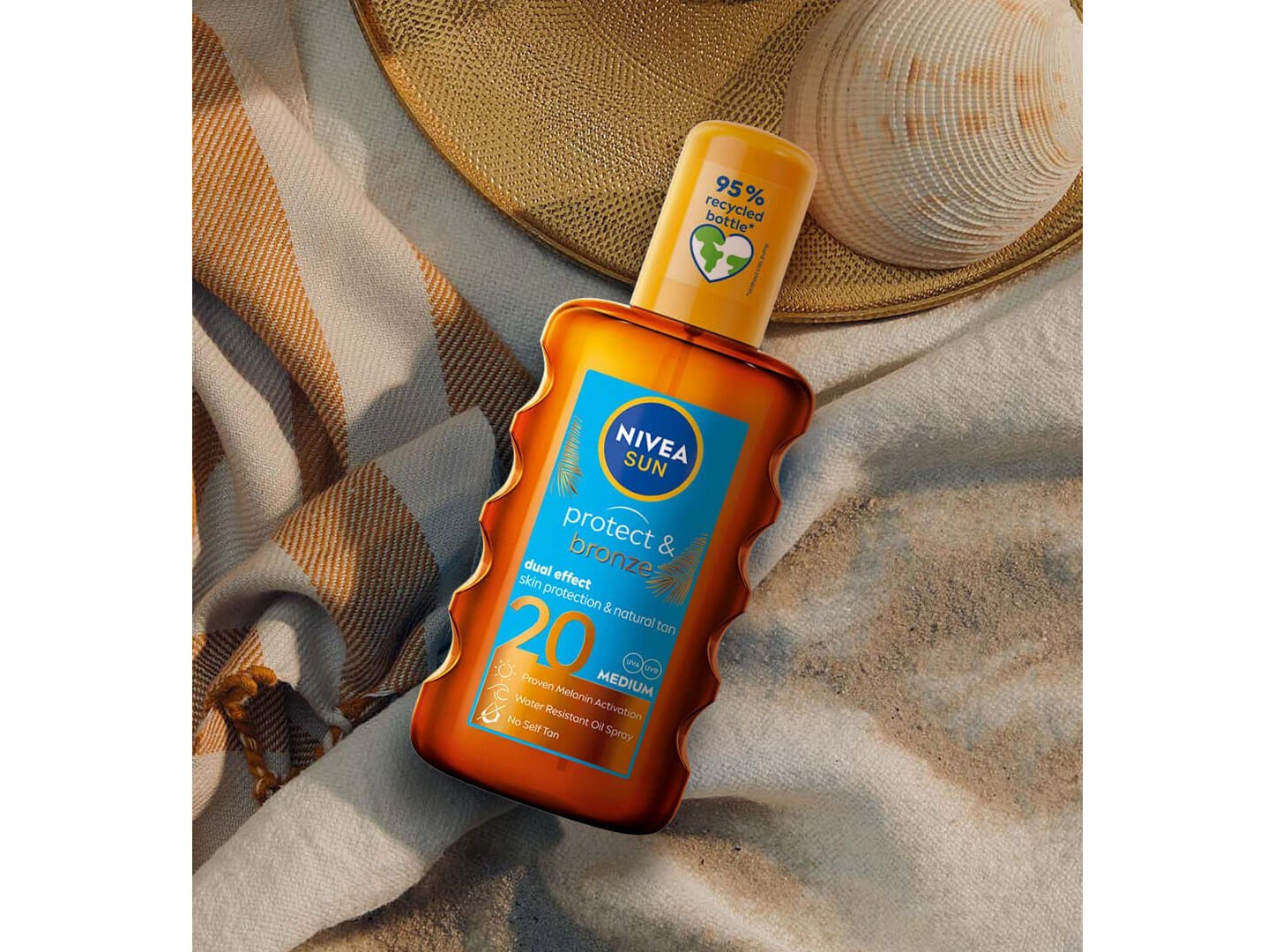 PROTETOR SOLAR BRONZEADO NATURAL SPRAY &Oacute;LEO FP20 PROTECT & BRONZE NIVEA SUN 200 ML image number 1