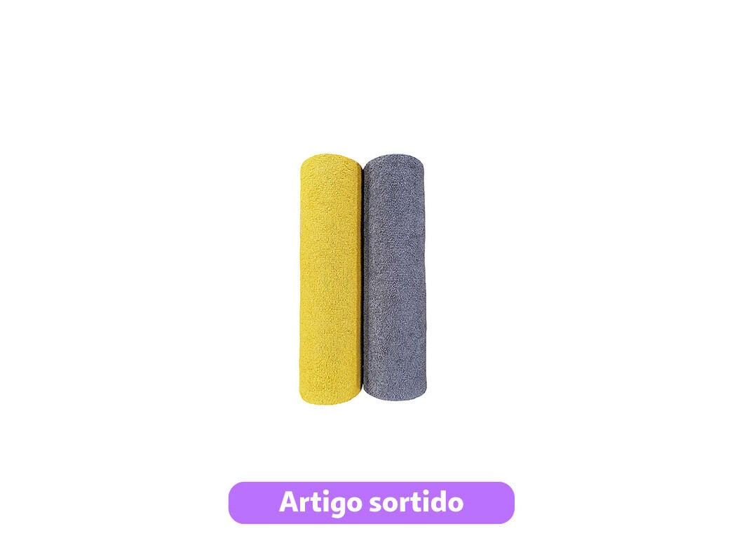 ROLO PANOS ABSORVENTES AUCHAN MICROFIBRA 30X30CM CORES SORTIDAS