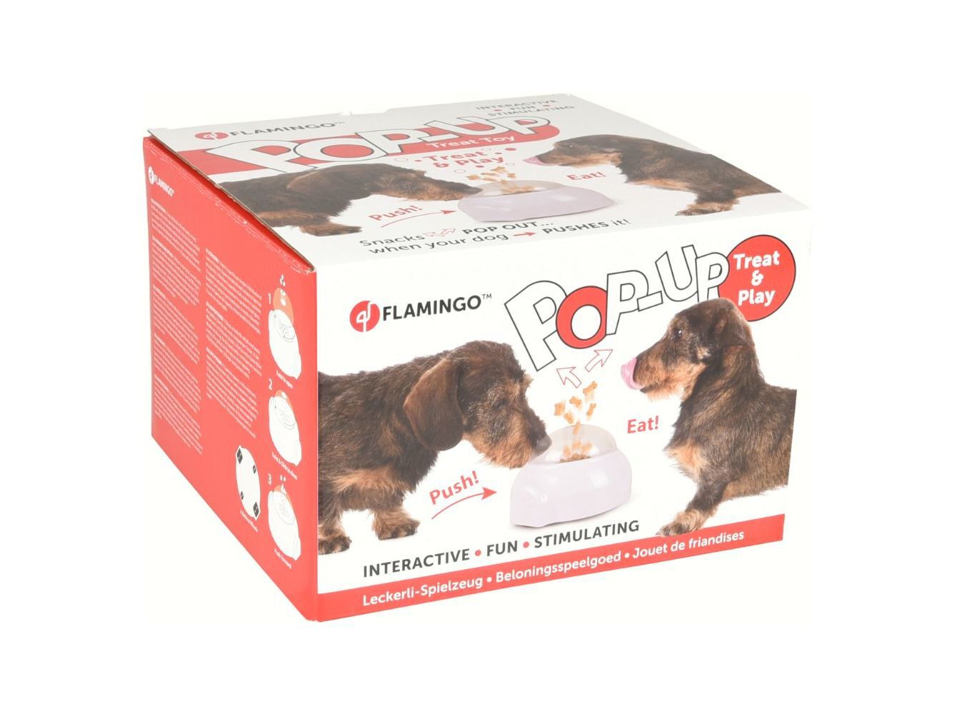 BRINQUEDO PARA C&Atilde;O FLAMINGO POPPY BRANCO image number 1