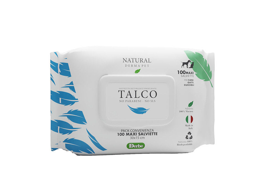 TOALHITAS C&Atilde;O E GATO DERBE TALCO 100 UNIDADES