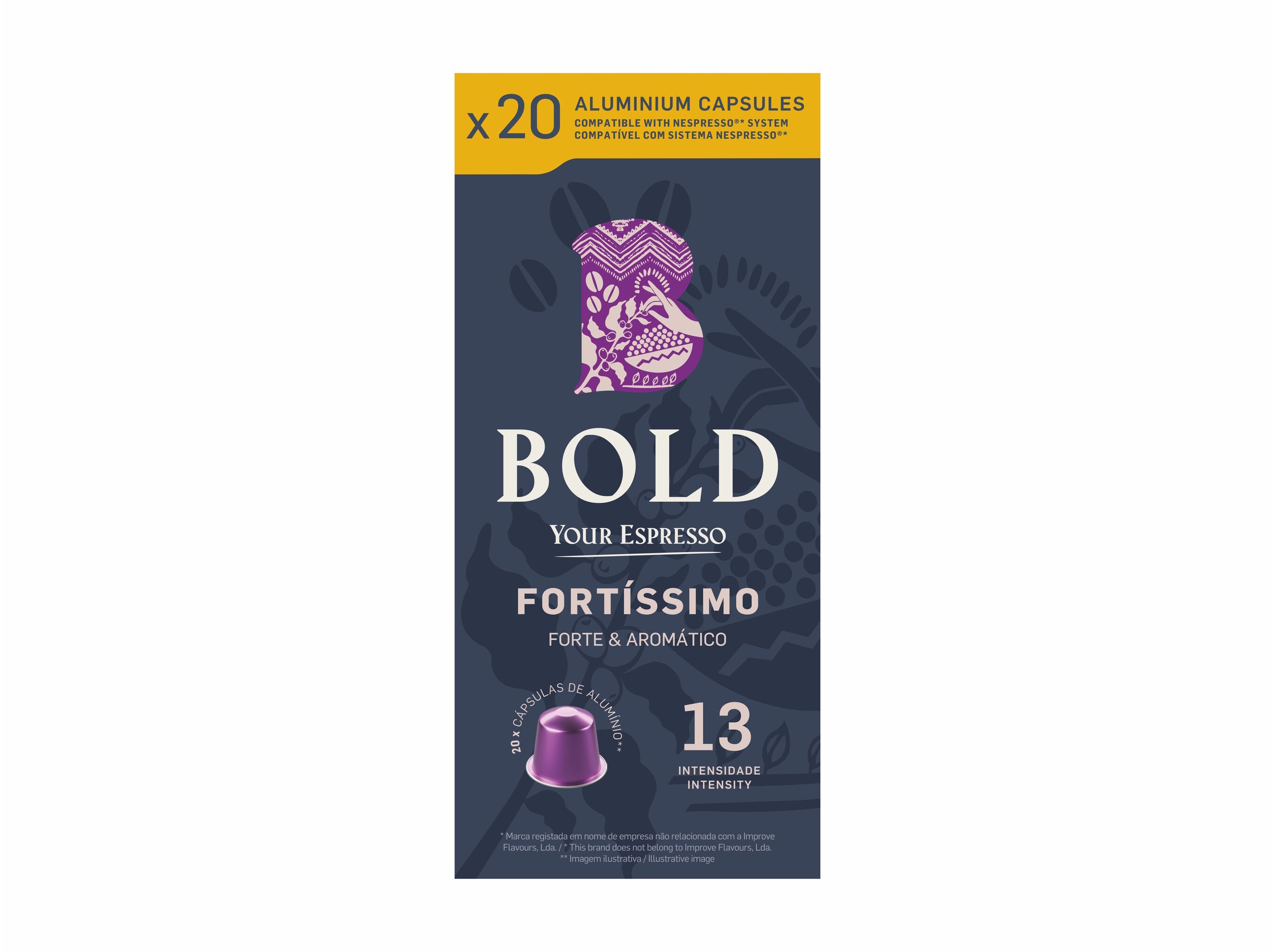 C&Aacute;PSULAS CAF&Eacute; BOLD FORTISSIMO COMPAT&Iacute;VEL NPS 20UNI image number 0