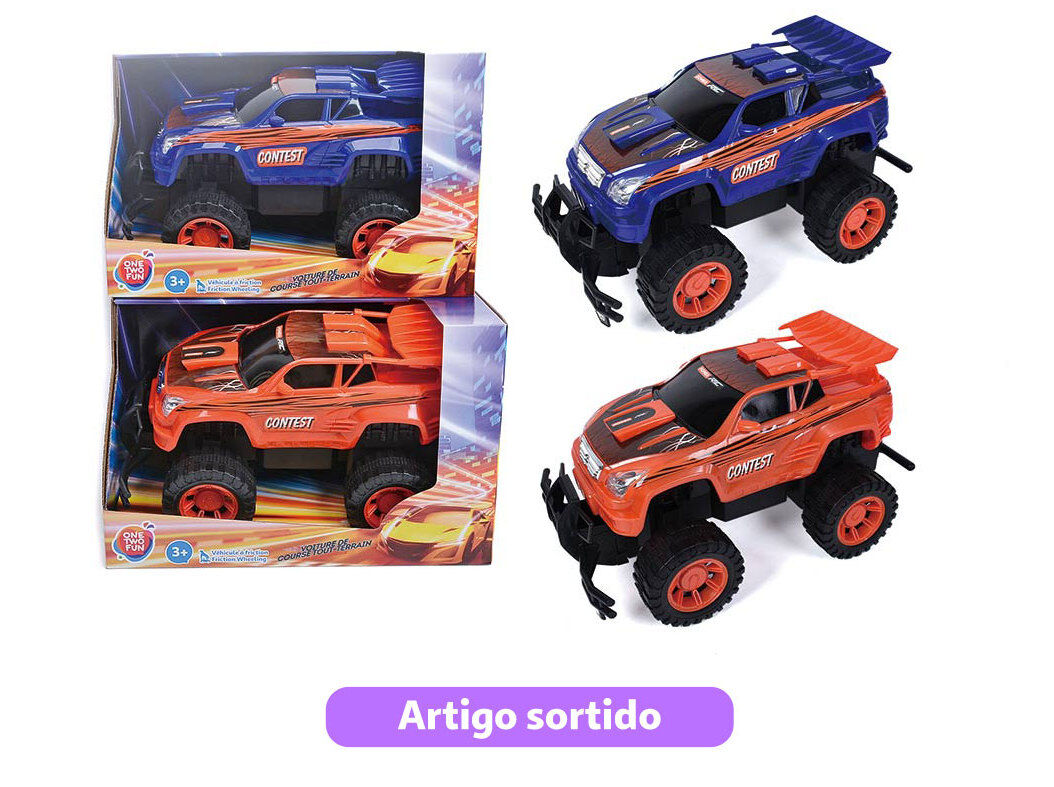 CARRO CORRIDA ONE TWO FUN FRIC&Ccedil;&Atilde;O 36X20X21.5CM MODELOS SORTIDOS image number 0
