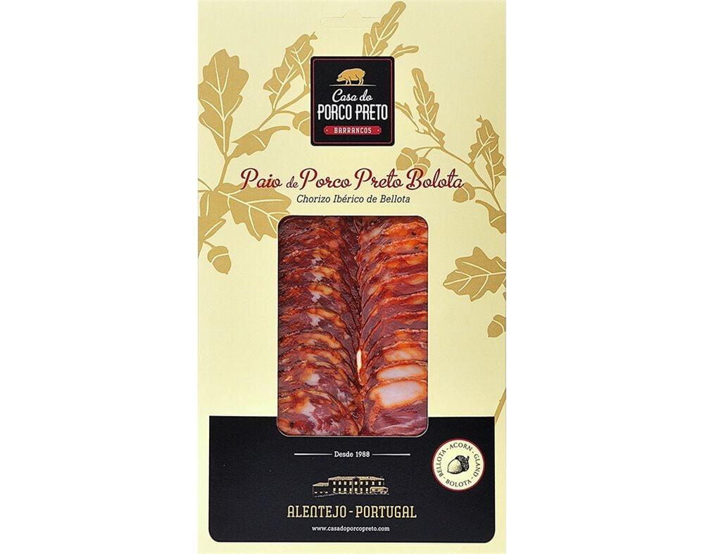 PAIO PORCO IB&Eacute;RICO BOLOTA CASA DO PORCO PRETO FATIAS 80G