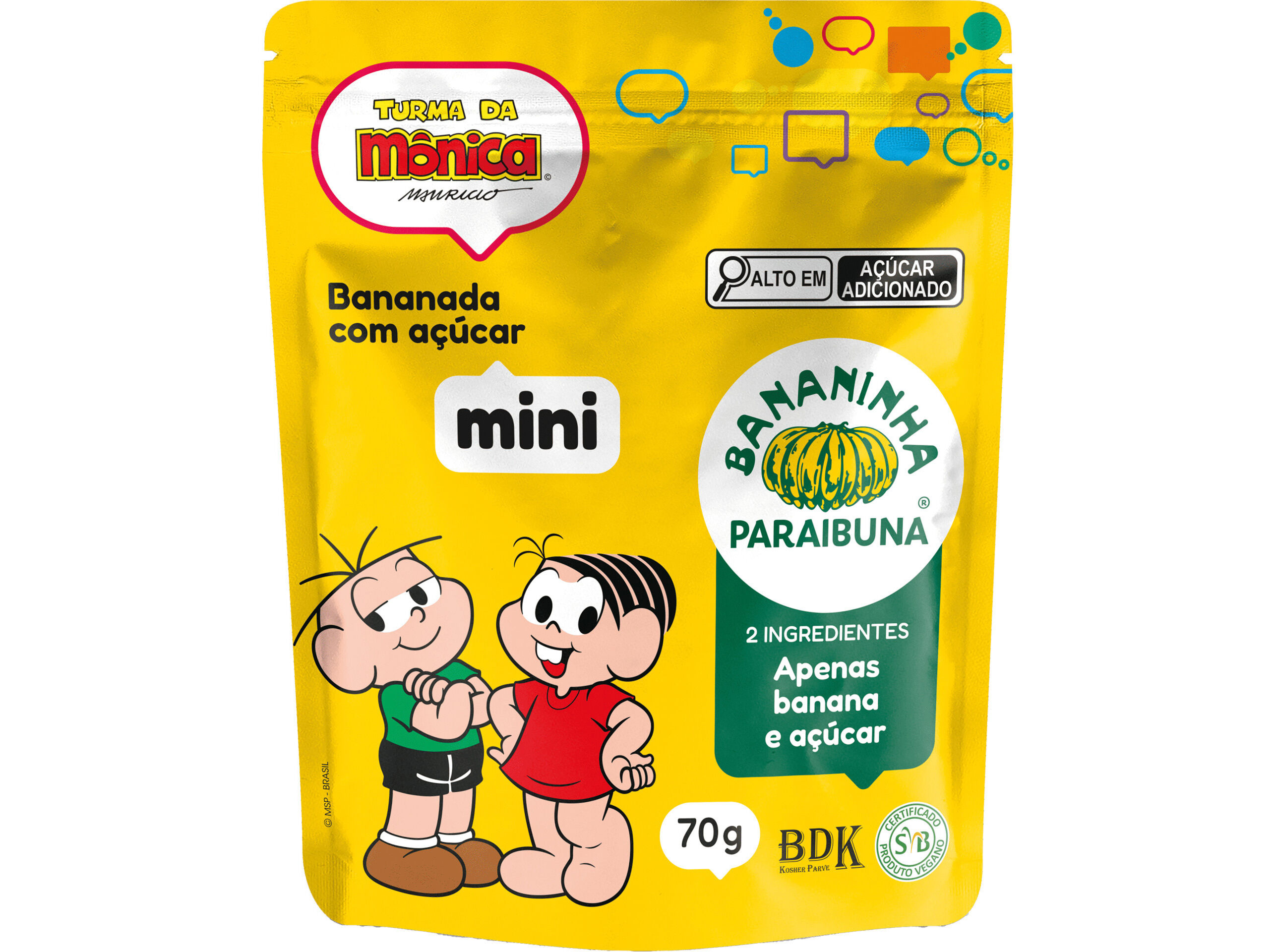 BANANINHA PARAIBUNA MINI TURMA DA MONICA 70G image number 0