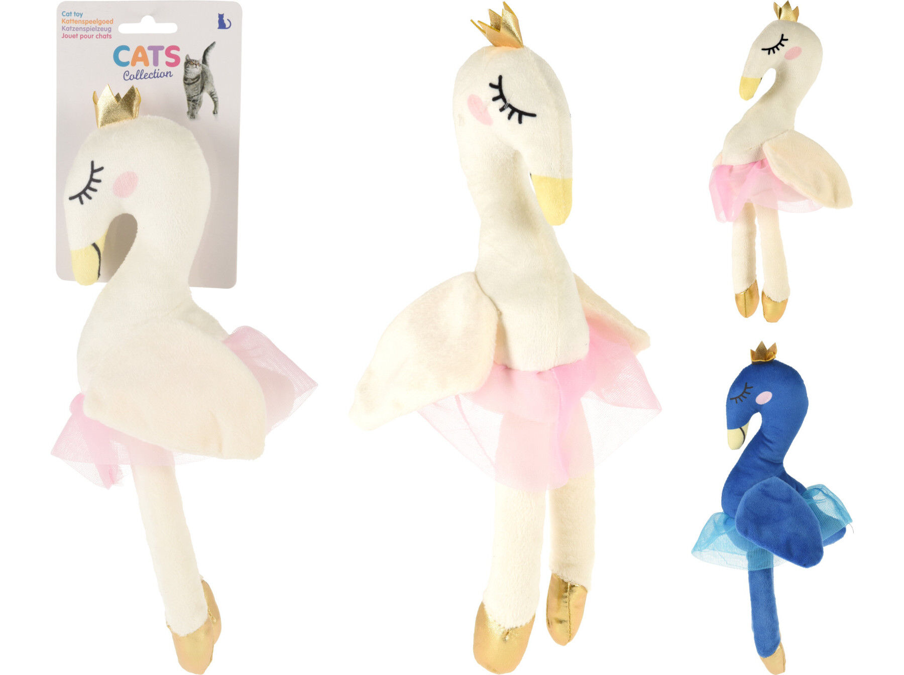 BRINQUEDO GATO CATS COLLECTION FLAMINGO 34X15X4CM CORES SORTIDAS image number 1