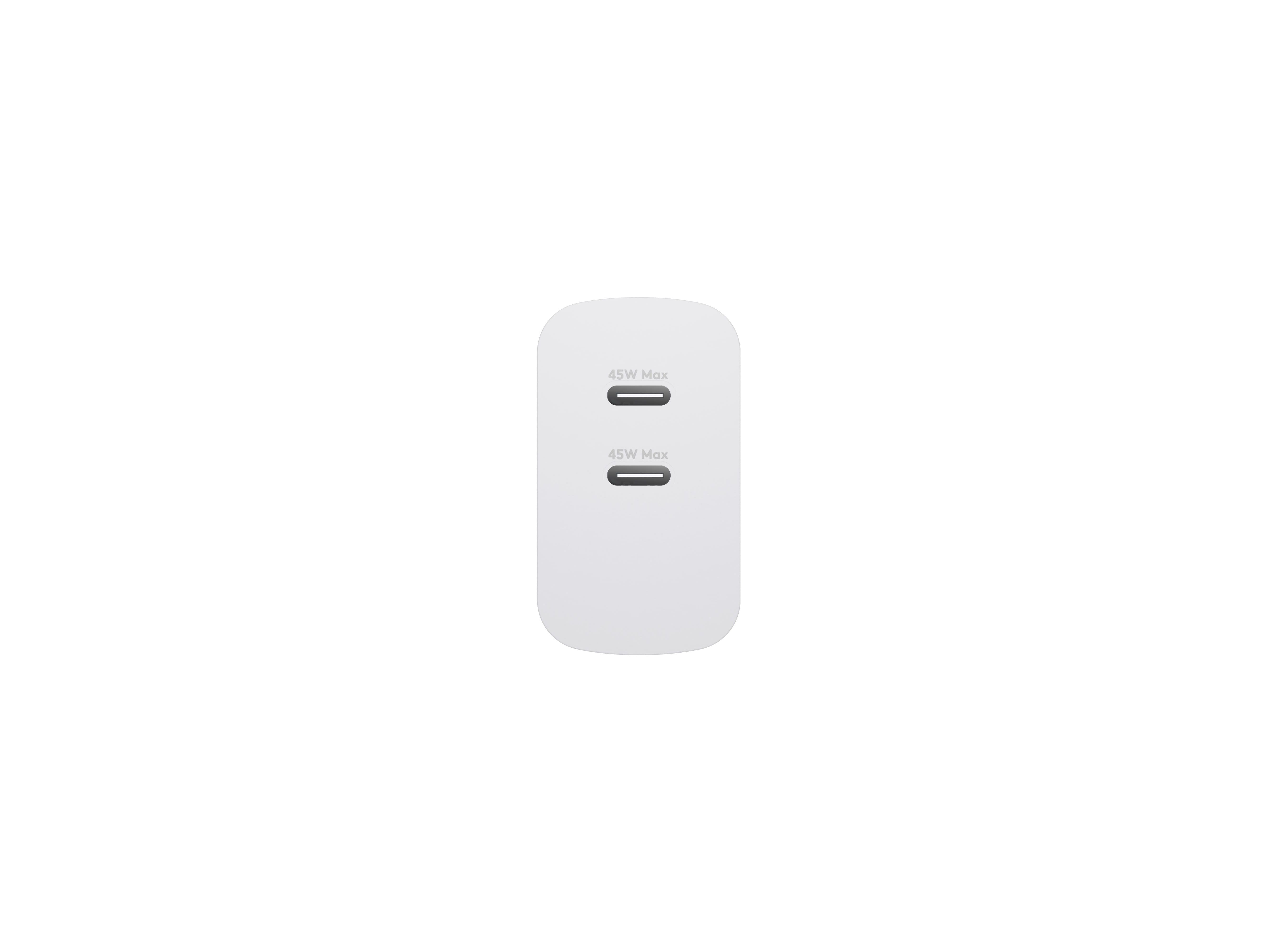 CARREGADOR DBRAMANTE EU WALL BRANCO 2XUSB-C 45W image number 2