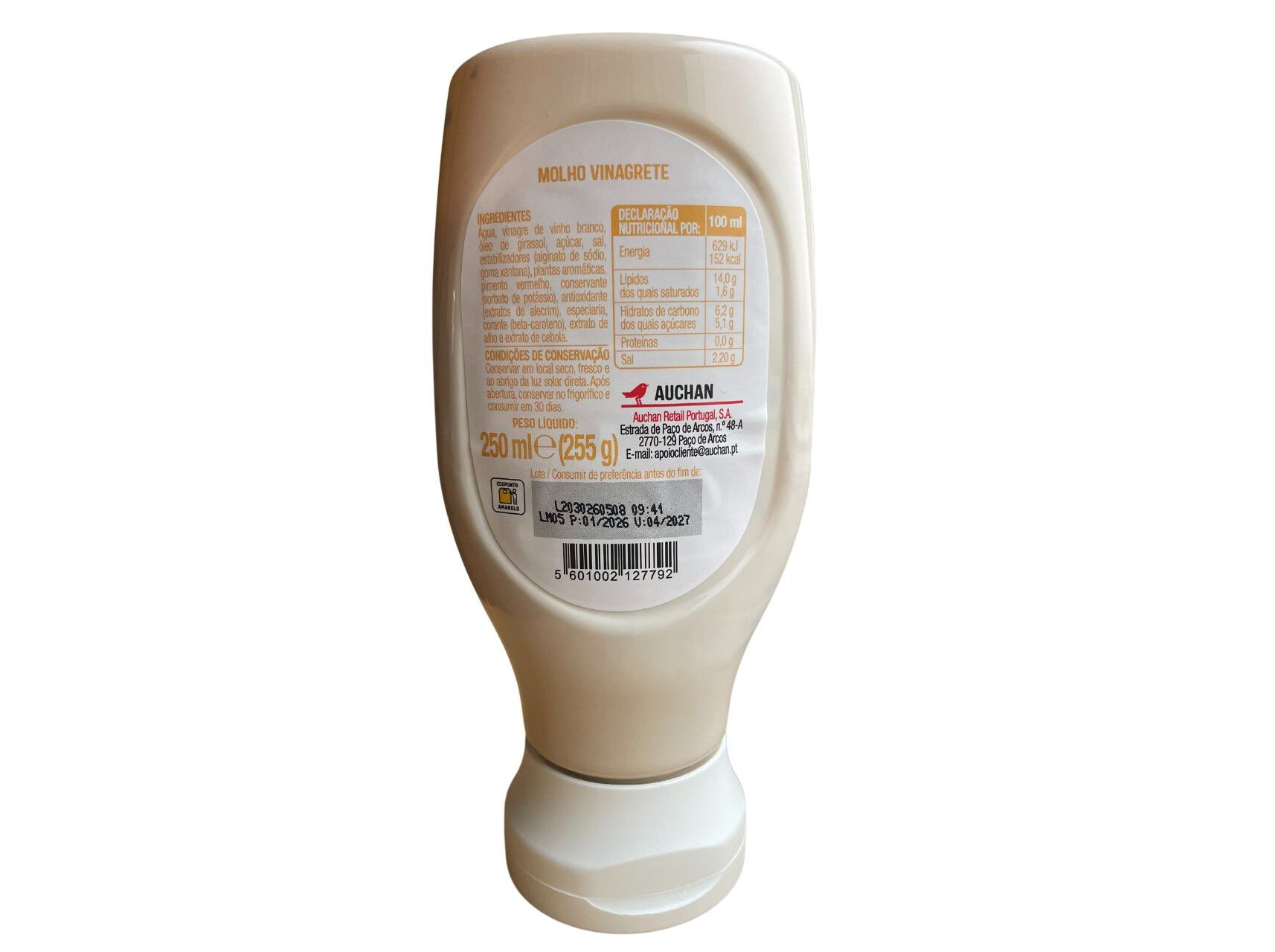 MOLHO VINAGRETE AUCHAN 250ML image number 1