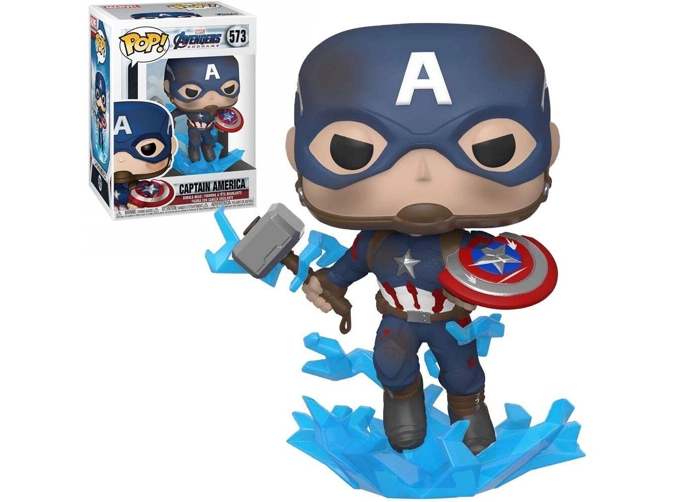 FIGURA FUNKO POP! AVENGERS CAPTAIN AMERICA WITH MJOLNIR