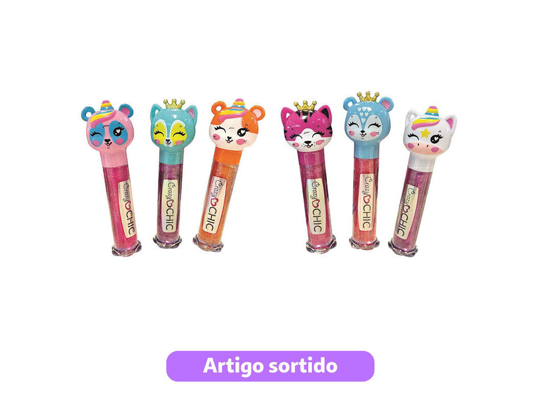 LIP GLOSS ANIMALS CRAZY CHIC MODELOS SORTIDOS