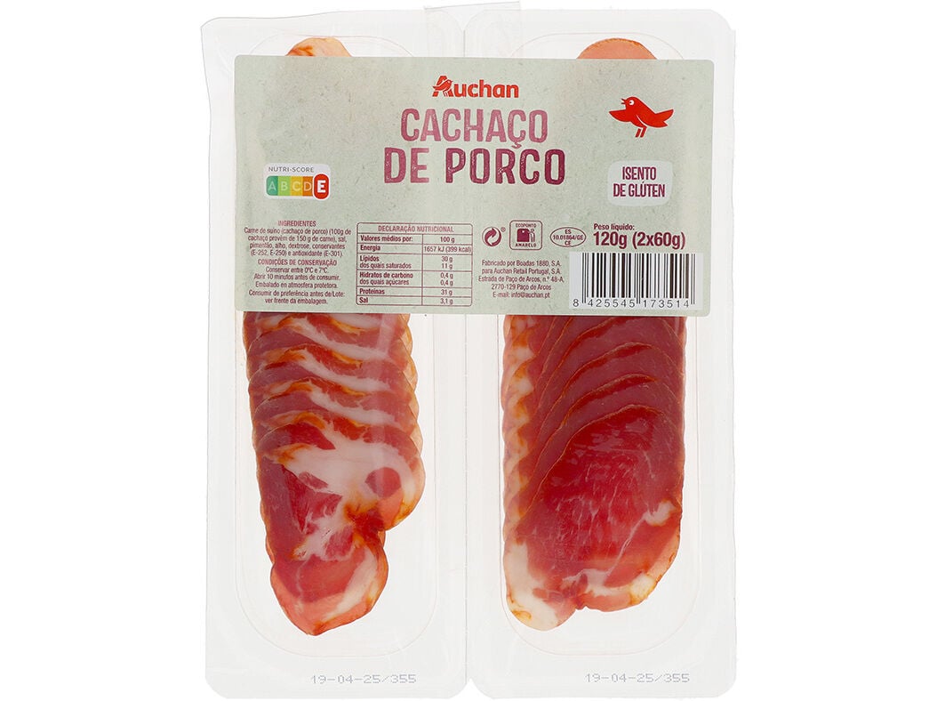 CACHA&Ccedil;O DE PORCO AUCHAN FATIAS 120G image number 0