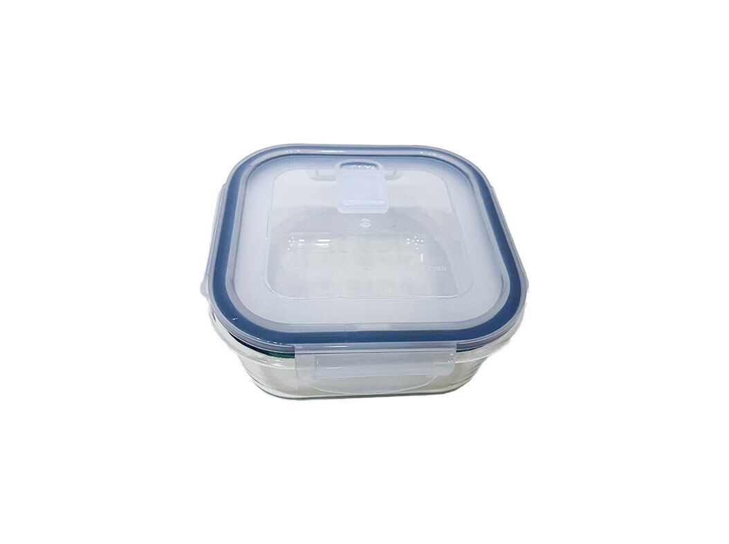 CAIXA EM VIDRO QUADRADA ACTUEL HERM&Eacute;TICA COM V&Aacute;LVULA 1.1L image number 0