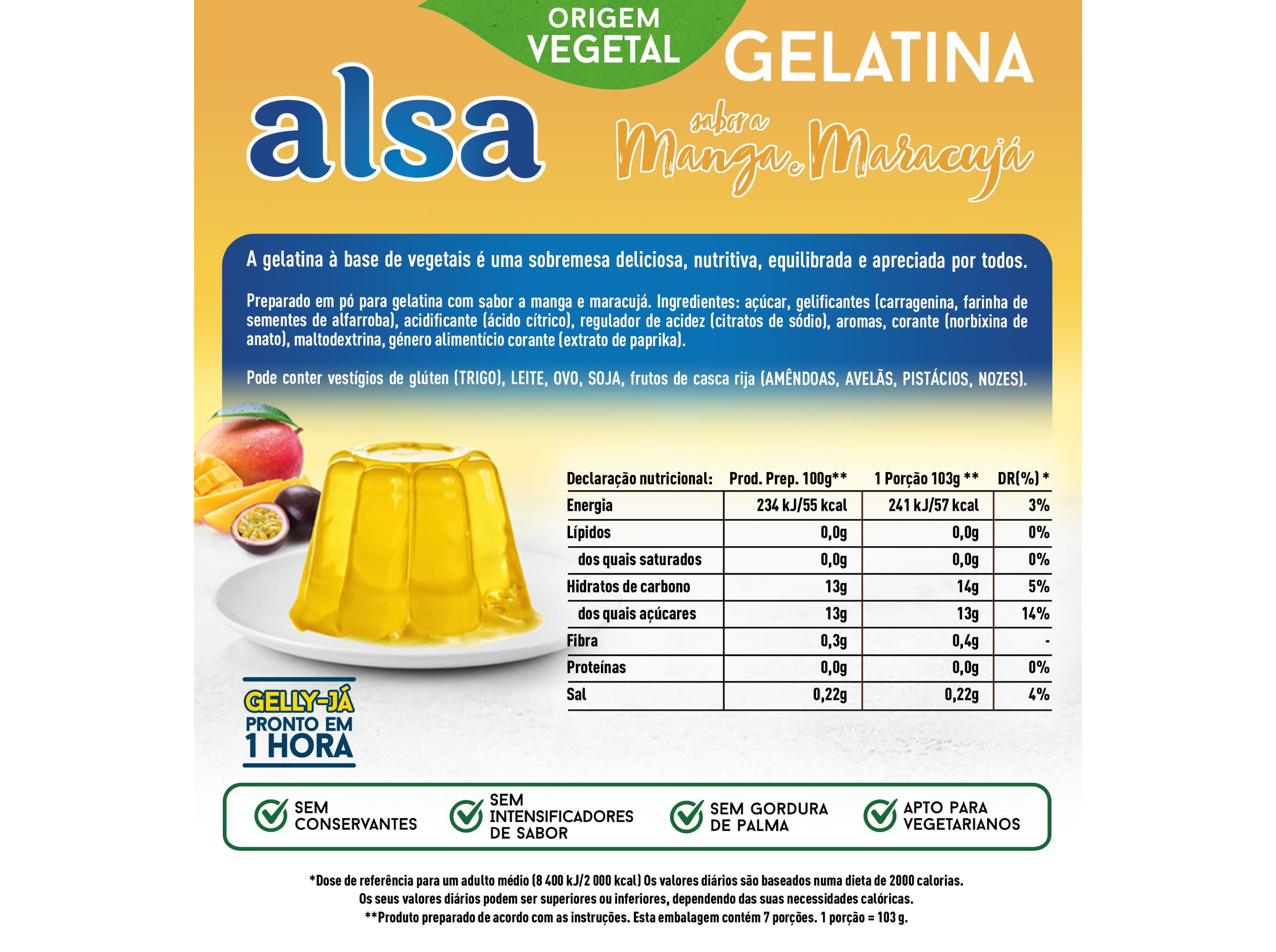 GELATINA ALSA MANGA E MARACUJ&Aacute; 105 G image number 1