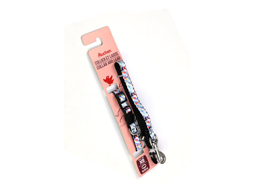 COLEIRA 25-40CM AUCHAN + TRELA AZUL 120CM