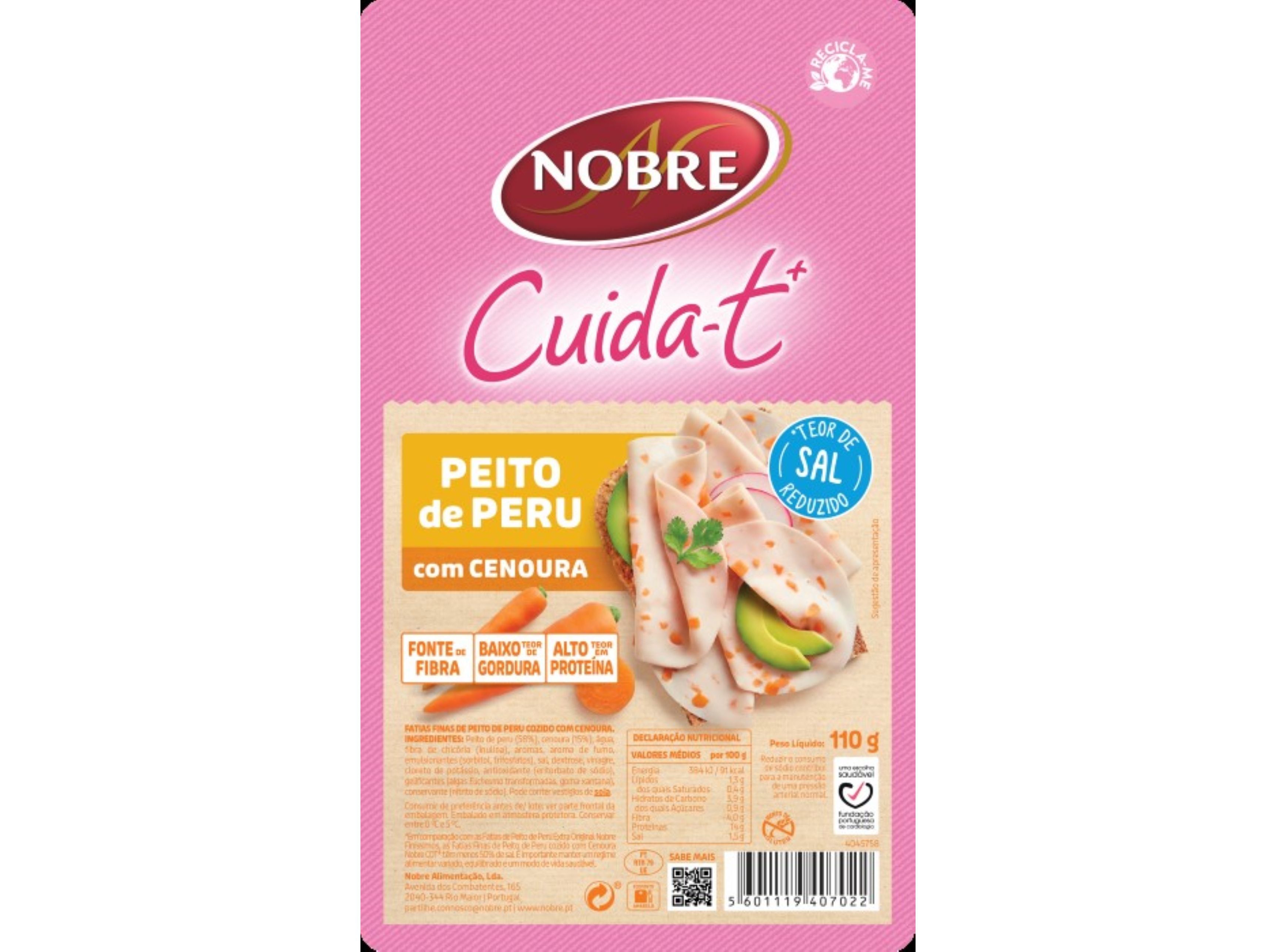 FIAMBRE FATIADO DE PER&Uacute; NOBRE COM CENOURA CUIDA TE 110G image number 1