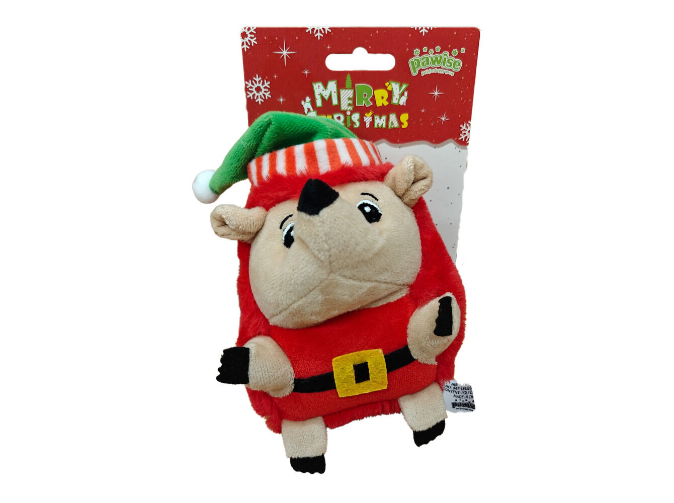 BRINQUEDO NATAL C&Atilde;O PAWISE OURI&Ccedil;O CHAP&Eacute;U 34CM