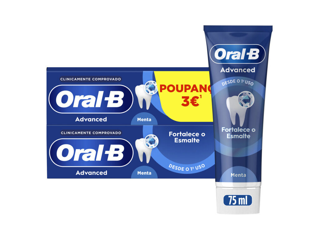 PASTA DENTIFRICA ORAL-B ADVANCED ESMALTE MENTA 2X75ML image number 0